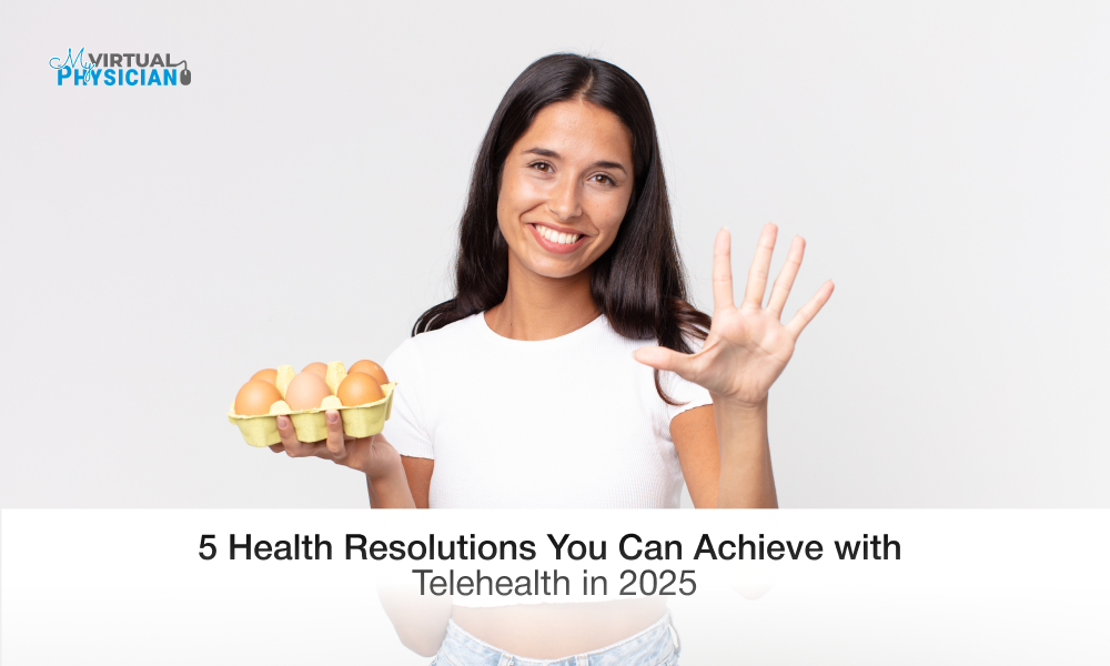Five health goals achievable with telehealth in 2025.