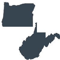 Oregon and West Virginia